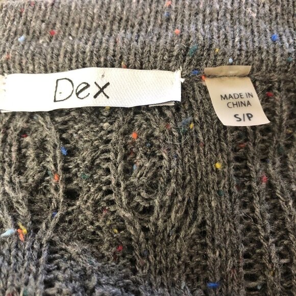 Vintage Y2K Dex Cable Knit Laced V Neck Sweater Small - Picture 8 of 9